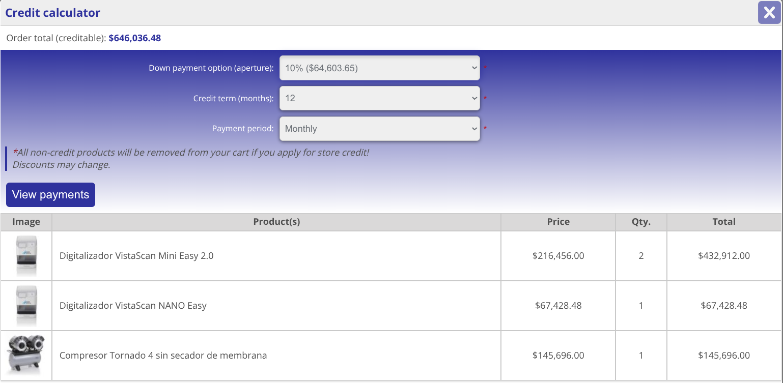 Credit Calculator Sample 1